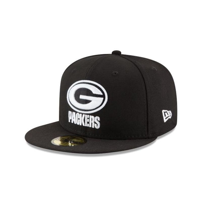 NFL Green Bay Packers 59Fifty Fitted (PRJ2648) - Black New Era Caps